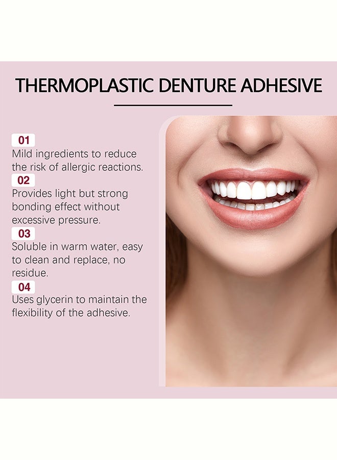 ORALHOE Thermoplastic Denture Adhesives, Fixed Denture Adhesives, Dentures Non-Glue Adhesive, Used To Repair And Fasten Loose Dentures, Dental Adhesives For Dentures, Long Holding Denture Reliner, 28G - Image 4