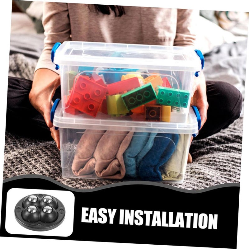 6Pcs Mini Self Adhesive Caster Wheels With Steel Ball Bearings For Furniture Movement - Image 3