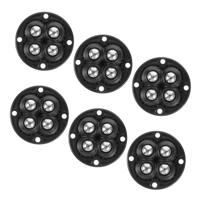 6Pcs Mini Self Adhesive Caster Wheels With Steel Ball Bearings For Furniture Movement - Image 2