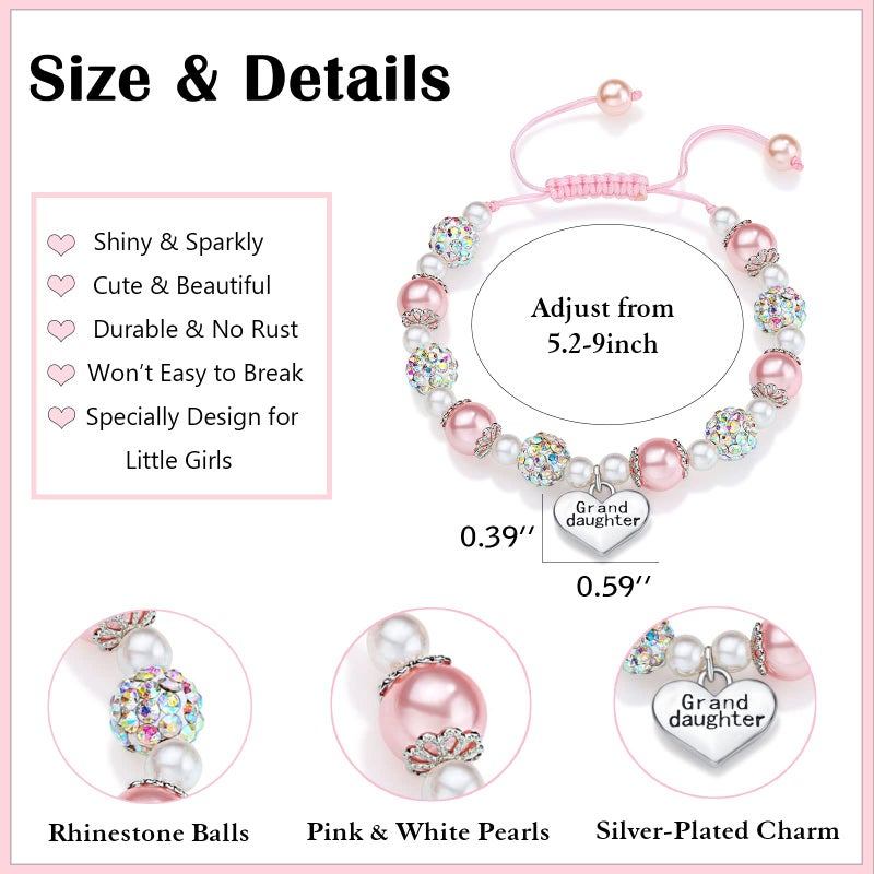UNGENT THEM Granddaughter Gifts from Grandma Little Girls Bracelets Jewelry 8 12 10 6 5 7 9 11 Year Old Birthday Girl Graduation Christmas Valentines Easter Basket Stuffers Gifts for Kids Tween Girl - Image 3
