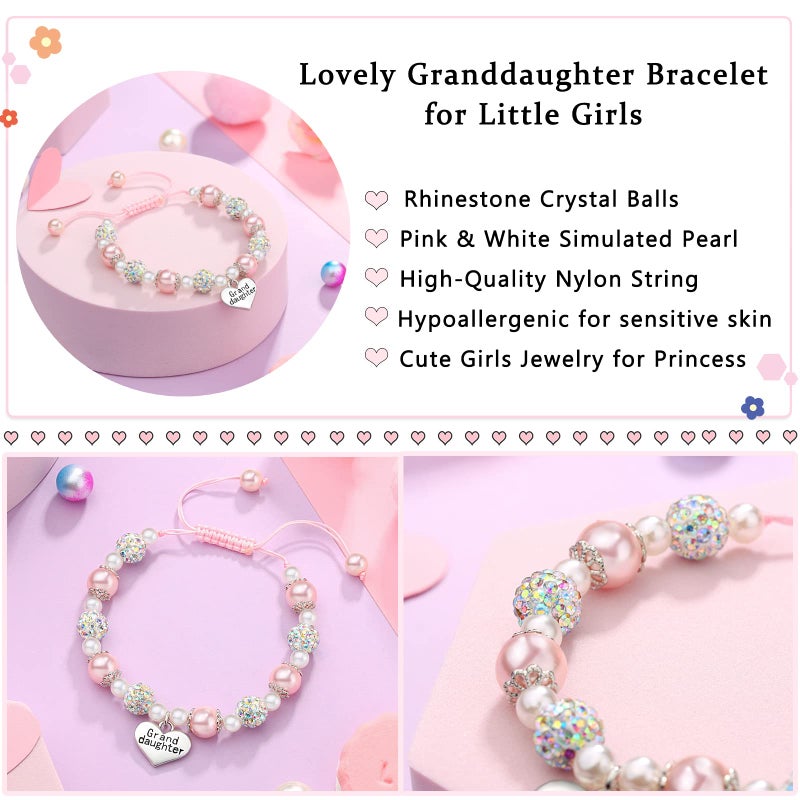 UNGENT THEM Granddaughter Gifts from Grandma Little Girls Bracelets Jewelry 8 12 10 6 5 7 9 11 Year Old Birthday Girl Graduation Christmas Valentines Easter Basket Stuffers Gifts for Kids Tween Girl - Image 5