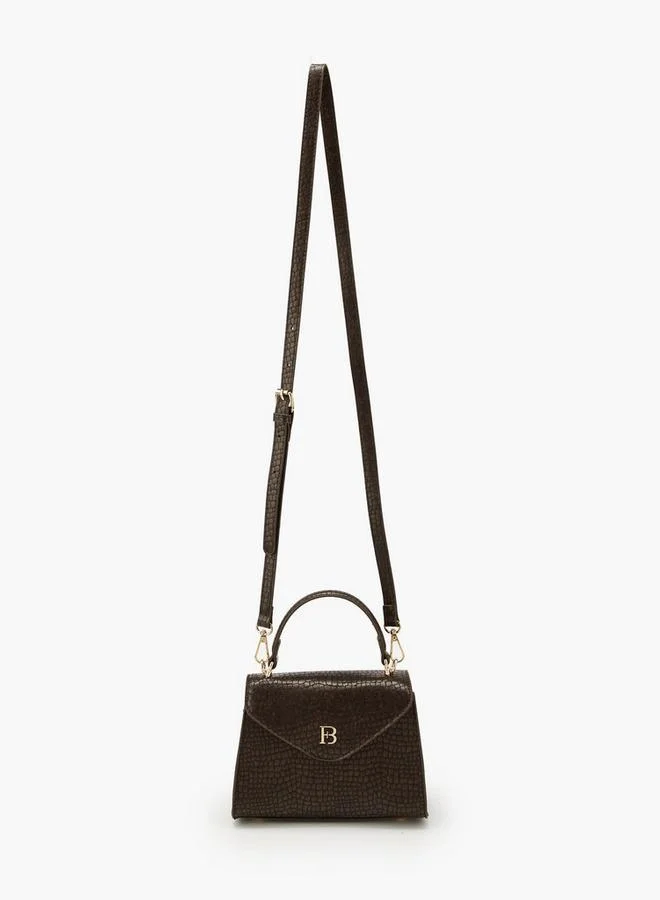 Flora Bella By Shoexpress Bronze Textured Crossbody Bag With Removable Strap for Women | Best Price UAE