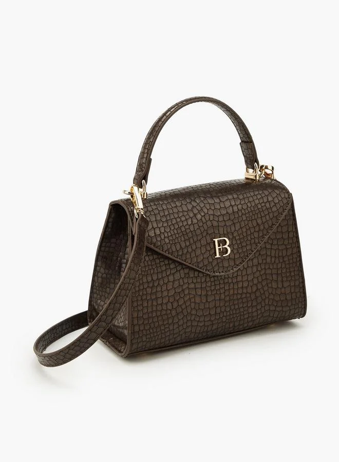 Flora Bella By Shoexpress Bronze Textured Crossbody Bag With Removable Strap for Women | Best Price UAE