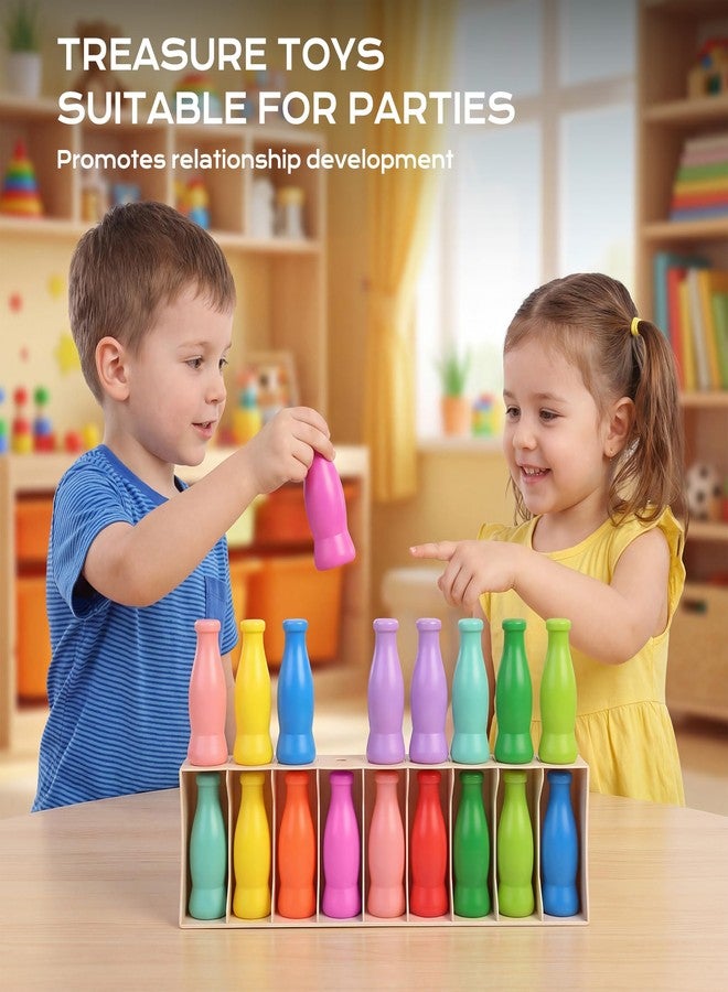 Foleto Bottle Flip Challenge Game, Color Match Interactive Sorting Toy with 20 ABS Bottles, Dual-Mode Brain Training Game Portable Party Family Group Challenge - Image 3