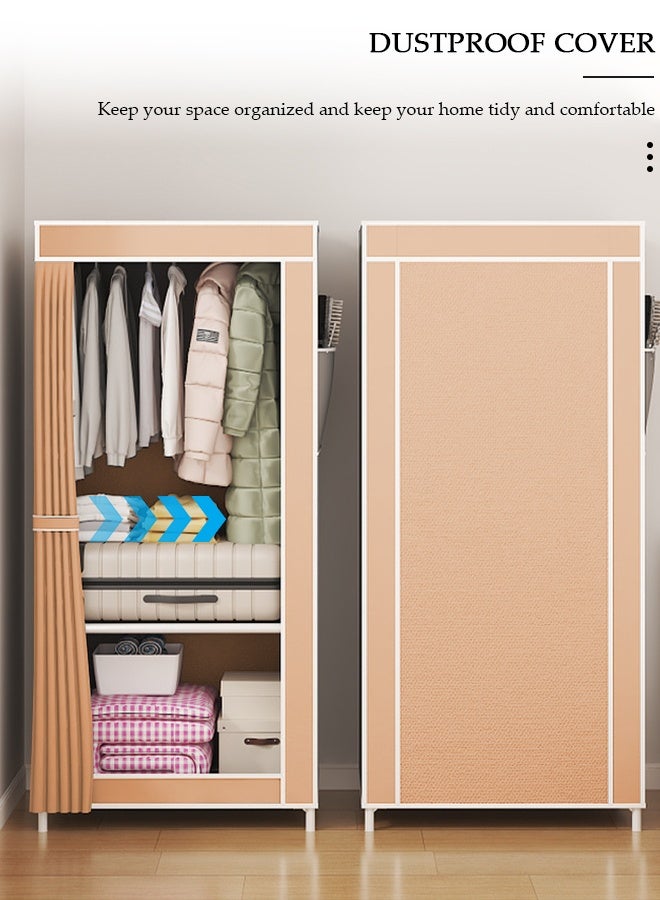 DUNISO Portable Wardrobe Clothes Storage Cabinet Dustproof Deisgn Portable Closet Organizer with Non-woven Fabric Quick and Easy to Assemble Extra Strong and Durable for Hanging Clothes  in Bedrooms and Apartments - Image 5