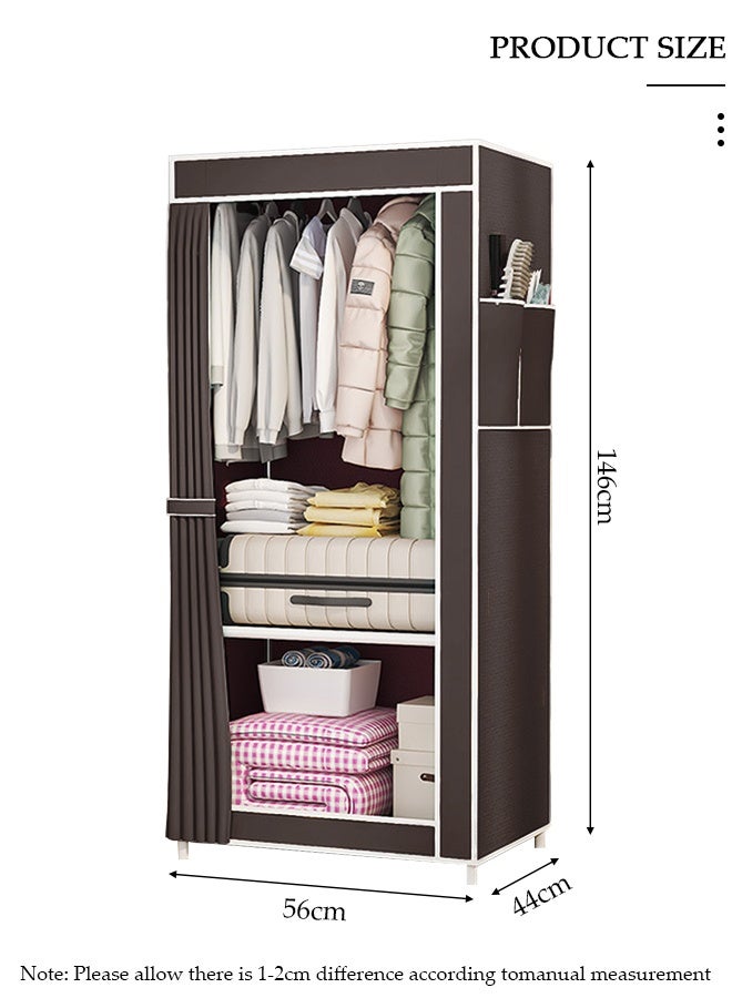 DUNISO Portable Wardrobe Clothes Storage Cabinet Dustproof Deisgn Portable Closet Organizer with Non-woven Fabric Quick and Easy to Assemble Extra Strong and Durable for Hanging Clothes  in Bedrooms and Apartments - Image 2