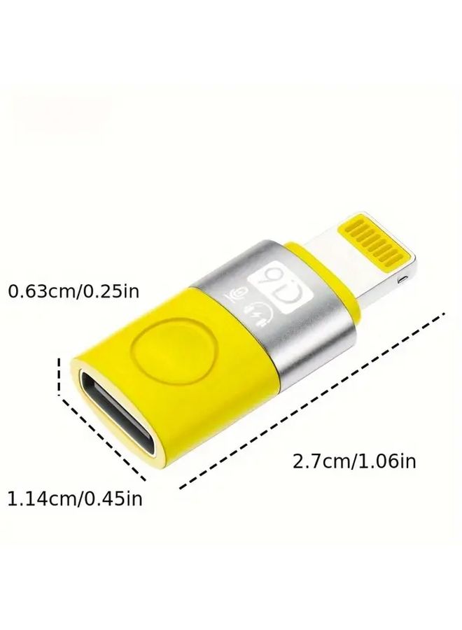 Green USB to Type-C Lightning Adapter with Audio and Charging for iPhone - Image 2