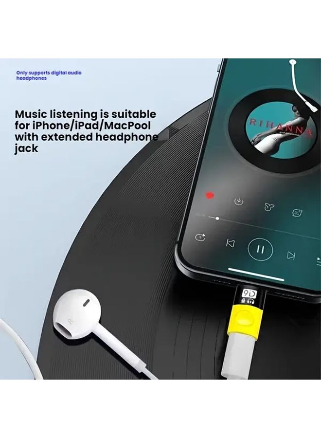 Green USB to Type-C Lightning Adapter with Audio and Charging for iPhone - Image 4