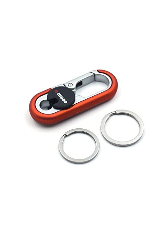 أومودا ميدالية مفاتيح معدنية فاخرة وأنيقة بخطاف قفل للرجال والنساء - Image 3