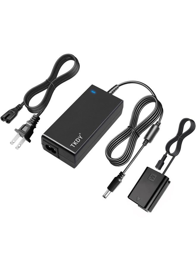 TKDY AC-PW20 AC Power Adapter Supply and Fully Decoded DC Coupler kit Replacement for NP-FW50 Battery Sony Alpha Sony a3000, a5000, NEX-5, NEX-5A, NEX-5C, NEX-5H, NEX-5K, NEX-3, NEX-3A. - Image 1