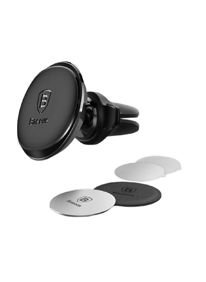 NIBEMINENT Magnetic Air Vent Car Mount Holder With Cable Clip Black - Image 1