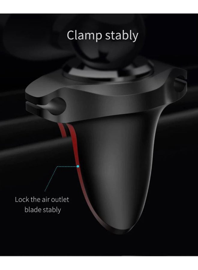 NIBEMINENT Magnetic Air Vent Car Mount Holder With Cable Clip Black - Image 4