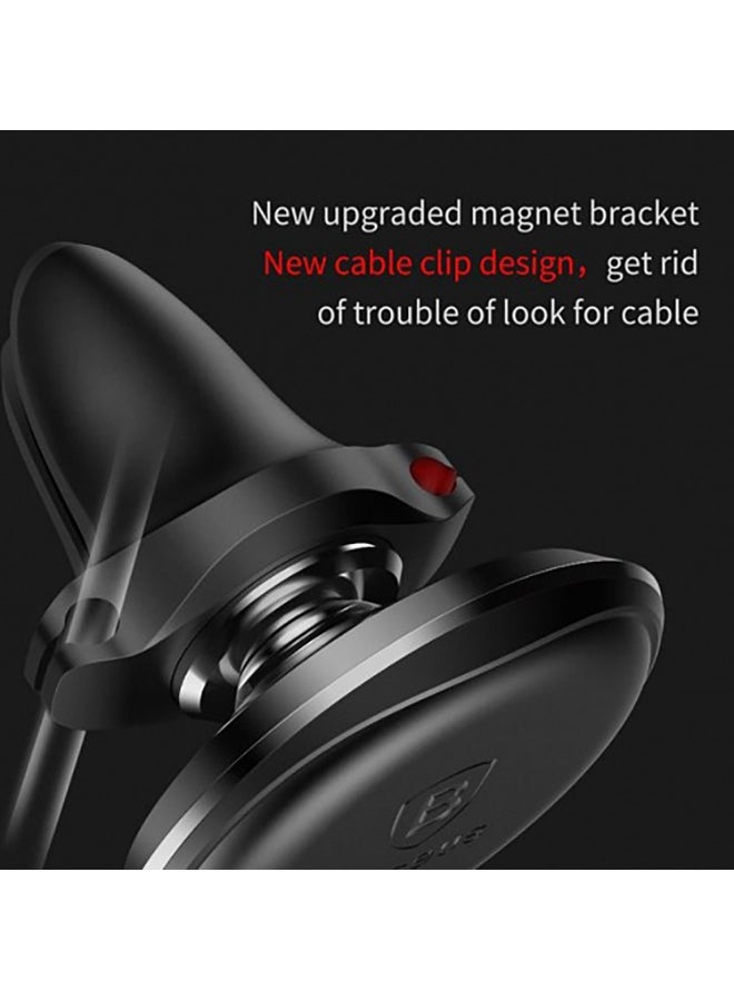 NIBEMINENT Magnetic Air Vent Car Mount Holder With Cable Clip Black - Image 3