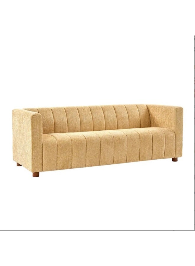 Zayn comforts Minimalist Loveseat Sofa with Concealed Legs and Deep Cushions â€“ Ideal for Relaxation (Camel) - Image 4