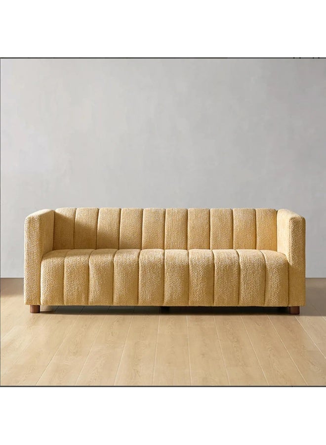 Zayn comforts Minimalist Loveseat Sofa with Concealed Legs and Deep Cushions â€“ Ideal for Relaxation (Camel) - Image 3
