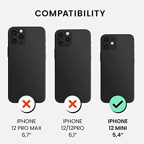 VONZEE Liquid Silicone Soft Back Cover for iPhone 12 Mini Case, Shockproof Slim Camera & Full Body Protection Non Yellowing Cover with Microfiber Lining & Logo Cut (5.4 Inch) -Blue - Image 2