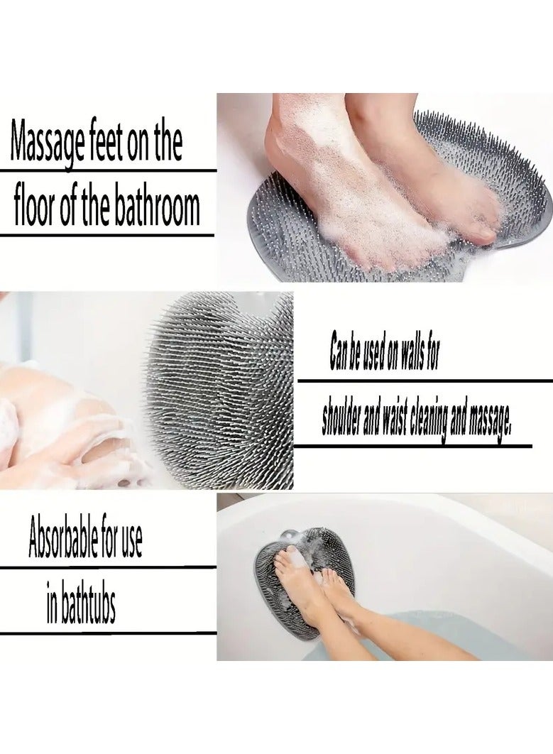 ORiTi Silicone Bath Massage Scrubber Convenient Hanging Hole Design For Foot Brush Deep Clean Exfoliate SPA - Image 2