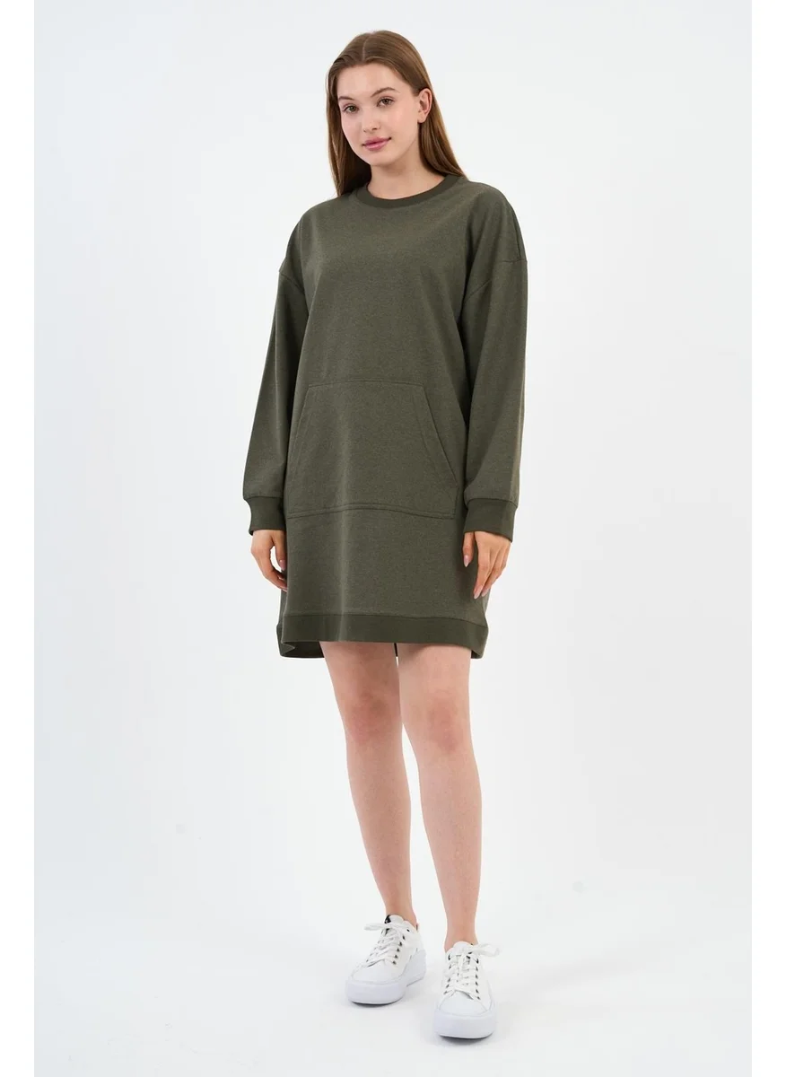 الكسندر جاردي Women's Kangaroo Pocket Oversize Tunic (B24-00225)