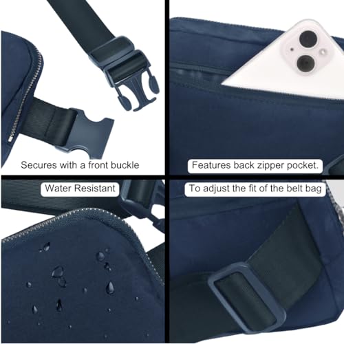 NGIL Mini Belt Bag for Women Crossbody Pack Workout Traveling Running Hiking Waist Bag with Adjustable Strap(Blue) - Image 5