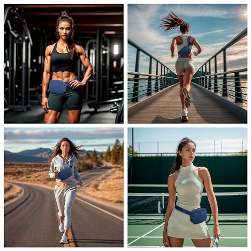 NGIL Mini Belt Bag for Women Crossbody Pack Workout Traveling Running Hiking Waist Bag with Adjustable Strap(Blue) - Image 2