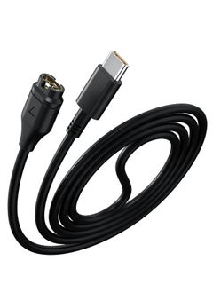 KASTWAVE Charger Cable for Garmin Watches Fenix7 5x 6 6x 6s Pro, Etc., Type C Interface Charging Cable 1m Long Universal Portable Replacement Watch Data Cable (black)  - Image 1