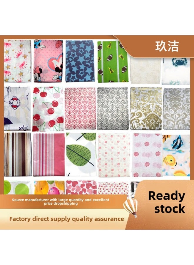 Disposable Tablecloth Thickened Plastic PE Waterproof Tablecloth Printed Table Cloth Party Red Plaid Picnic Outing Wedding-Color:1.4x 2 Rice Apricot Pattern - Image 2