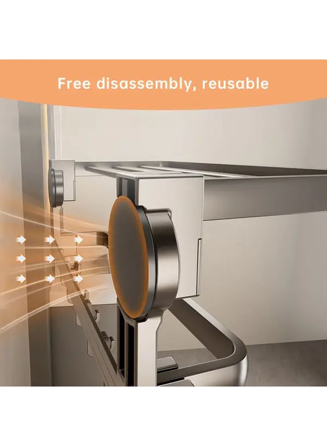 Large Suction Cup Towel Rack No Drill Wall Mounted Heavy Duty Aluminum For Shower - Image 2