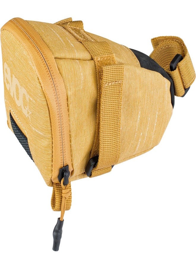 EVOC SEAT BAG TOUR saddle bag, Bicycle frame bag for more storage space on the seat post (size: M, 0.7 L storage space, abrasion-resistant, water-repellent, Hypalon reinforcement), Clay Yellow