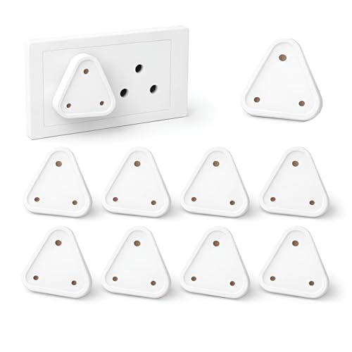 DALUCI Baby Safety Socket Plug Covers 10 Pcs Child Proof Electric Socket Protector for Switch Board – Dummy Plug Cover Guards for Kids Safety (Pack of 10, White) - Image 1