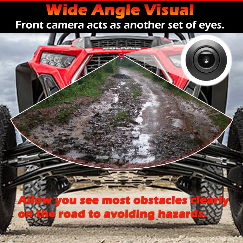 Bonbo for Polaris RZR Ride Command HD Wide-Angle Waterproof Front Camera - Plug and Play for Factory Installed 7" Ride Command, Not Compatible with Pro XP Models - Image 2