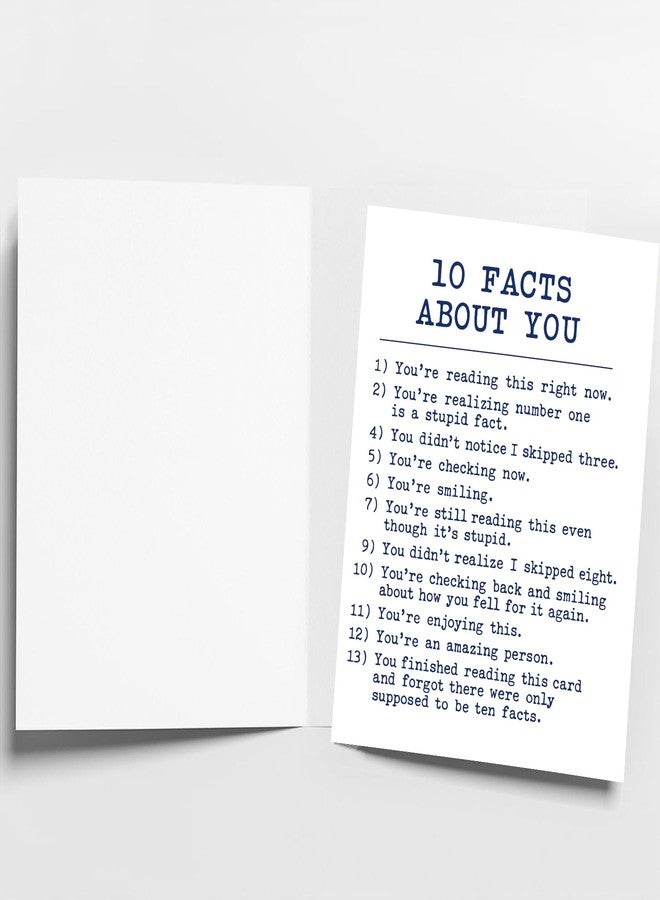 Fwnrmd Funny Birthday Card - “10 Facts About You” Humor Card, Clever Joke Greeting Card for Friends, Family & Coworkers, 5x7 Inch Folded with Envelope & Sticker - Image 5