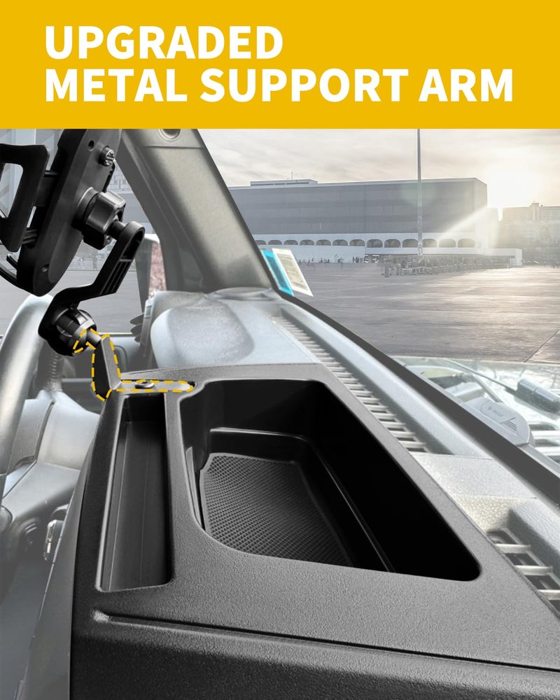 MEALAM 2011 2012 2013 2014 2015 2016 2017 Jeep Wrangler JK JKU Phone Mount, Multi-Mount Phone Holder Dash Tray Storage Box System Kit with Extension Arm Metal Rod - Image 2