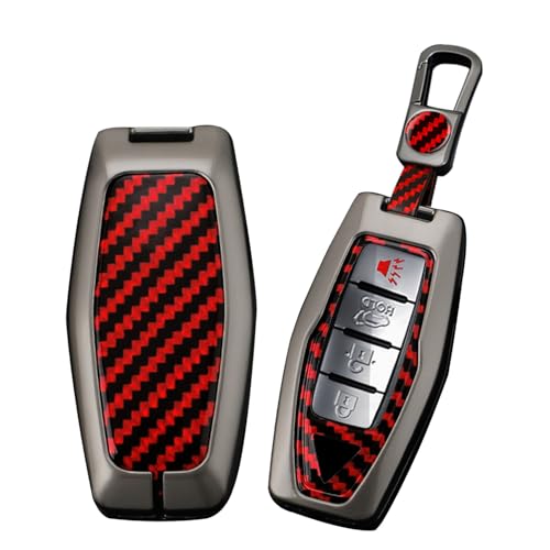 TECART Zinc alloy Key Fob Cover Case Fit for Mitsubishi Outlander 2021 2022 2023 2024 2025 Car Accessories Full Protection Key Holder Red - Image 1