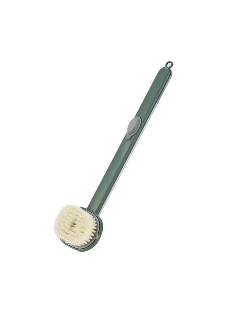 Spaceshoop Long Handle Bath Massage Cleaning Brush with Soap Dispenser Body Brush Back Scrubber Storable Body Wash Exfoliating Bath Brush Cleaning Massage Brush  - Image 1