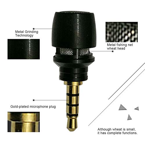 CANFON Mini Condenser Microphone with High Sensitivity for Phone iOS iPhone iPhone X 8 7 6 iPad Podcast YouTube Facebook Livestream (3.5mm TRRS) (Black) - Image 3