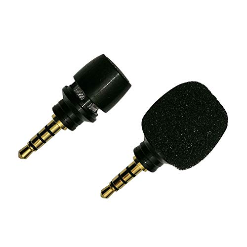 CANFON Mini Condenser Microphone with High Sensitivity for Phone iOS iPhone iPhone X 8 7 6 iPad Podcast YouTube Facebook Livestream (3.5mm TRRS) (Black) - Image 1