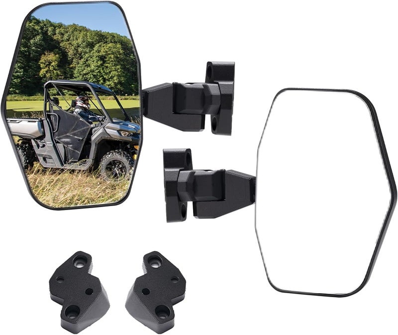 A & UTV PRO Adjustable Side Mirrors for Can-Am Defender - Image 1