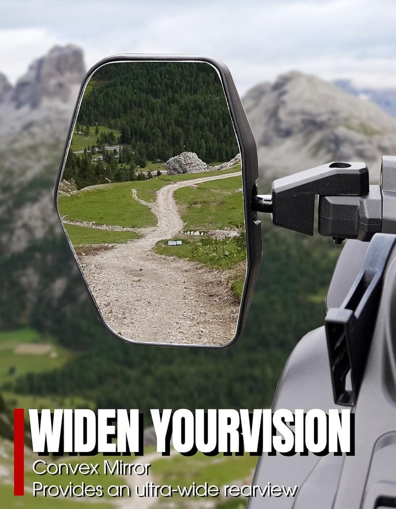 A & UTV PRO Adjustable Side Mirrors for Can-Am Defender - Image 5