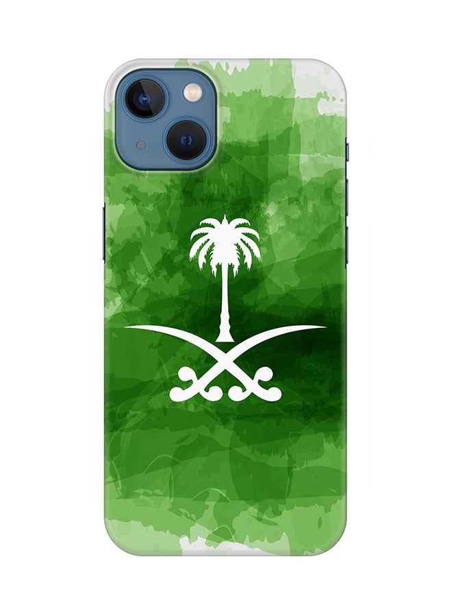 Stylizedd Case for Apple iPhone 14 Plus Case Slim Snap Classic Series Mobile Cover Hard PC Shield Matte Finish Print - Saudi Emblem