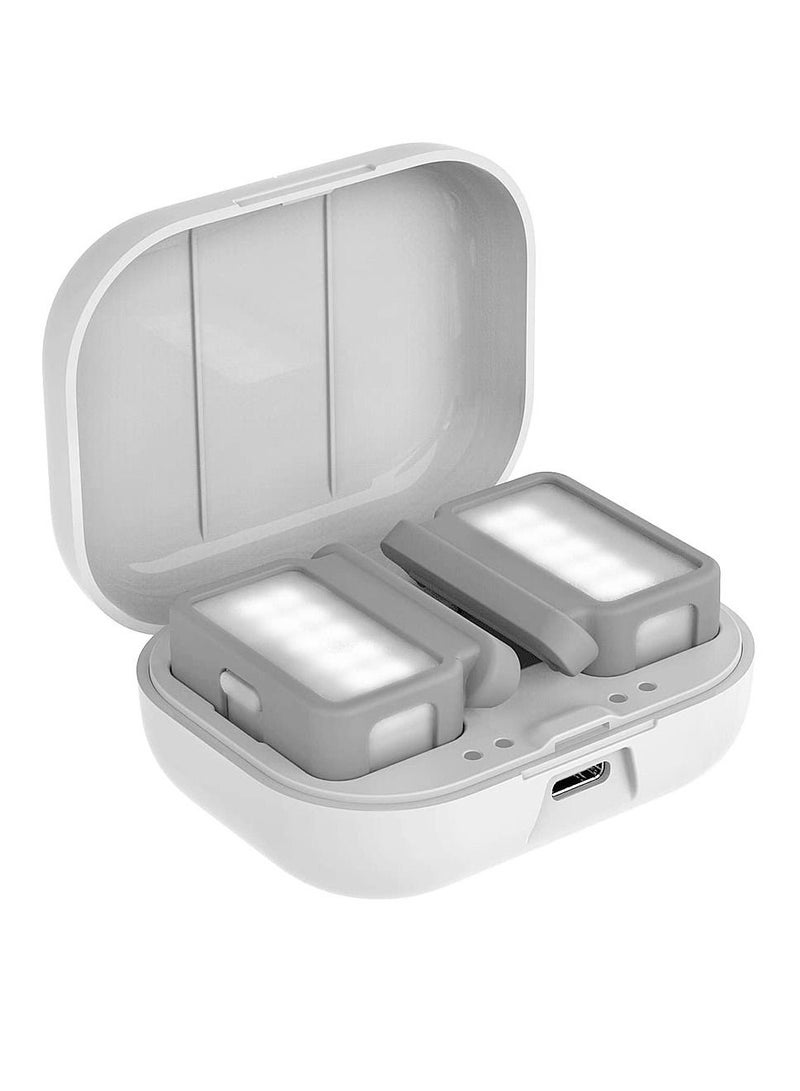 SYOSI Two-Way LED Video Light with Charging Case Vlogging Lighting Accessories Compatible with DJI OM 5 / 4 / 4 SE Smartphone Gimbal Stabilizer - Image 1