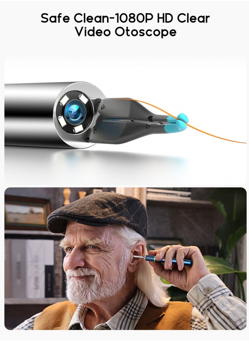 Bebird - Bebird Note 5 Ear Wax Removal Kit Wi-Fi Visible Wax Elimination Spoon 10 Megapixels HD with 4 LED Lights for Ear Cleaning, Blue - Image 1