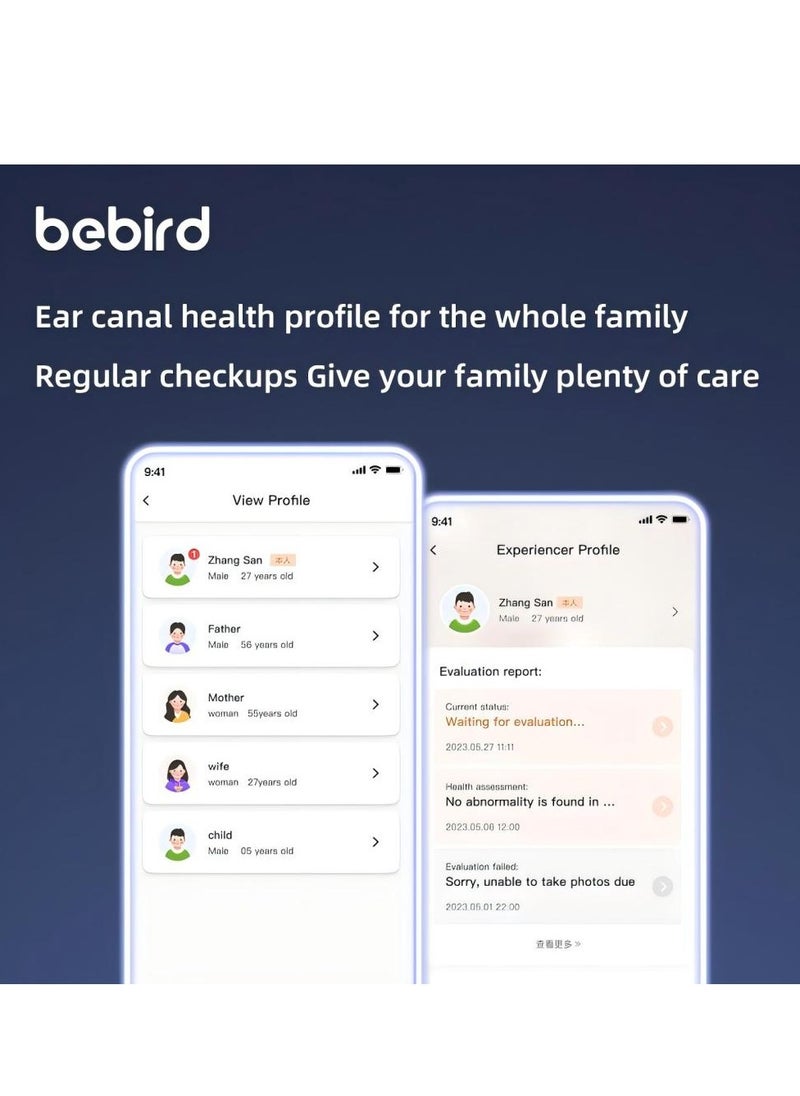 Bebird - Bebird Note 5 Ear Wax Removal Kit Wi-Fi Visible Wax Elimination Spoon 10 Megapixels HD with 4 LED Lights for Ear Cleaning, Blue - Image 1