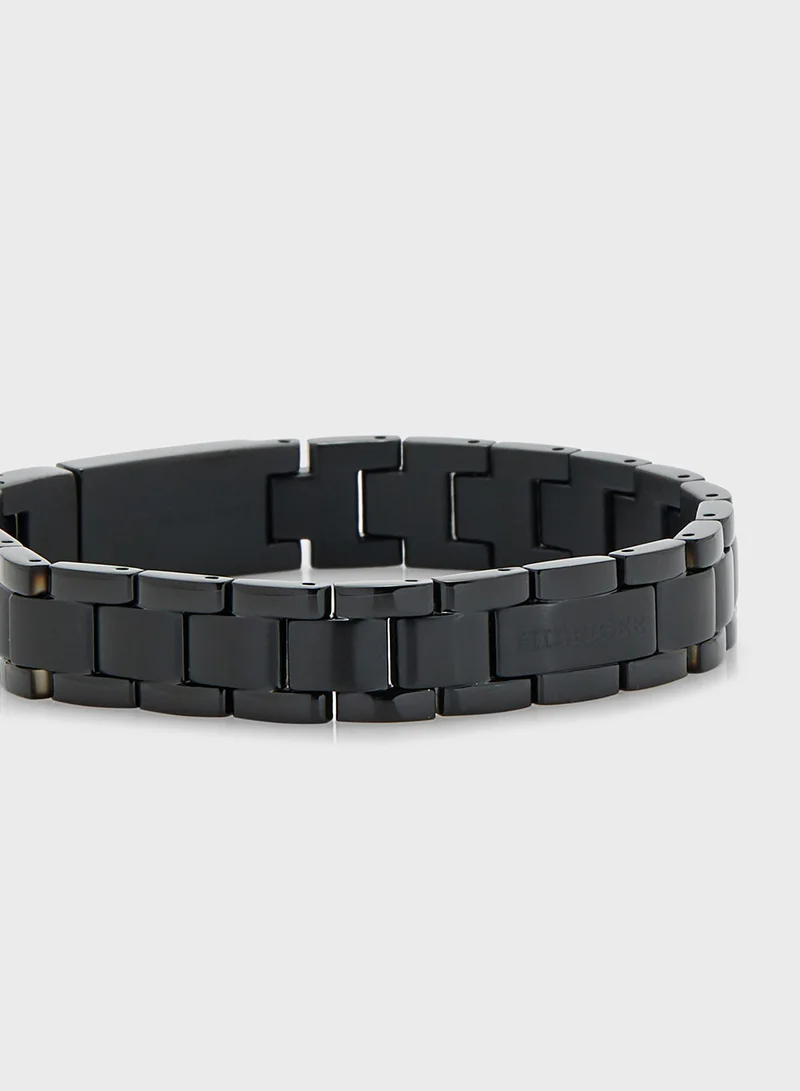 TOMMY HILFIGER Tommy Hilfiger Ionic Plated Black Steel Men's Bracelet - 2790597, One Size, Ionic Plated Black Steel, No Gemstones