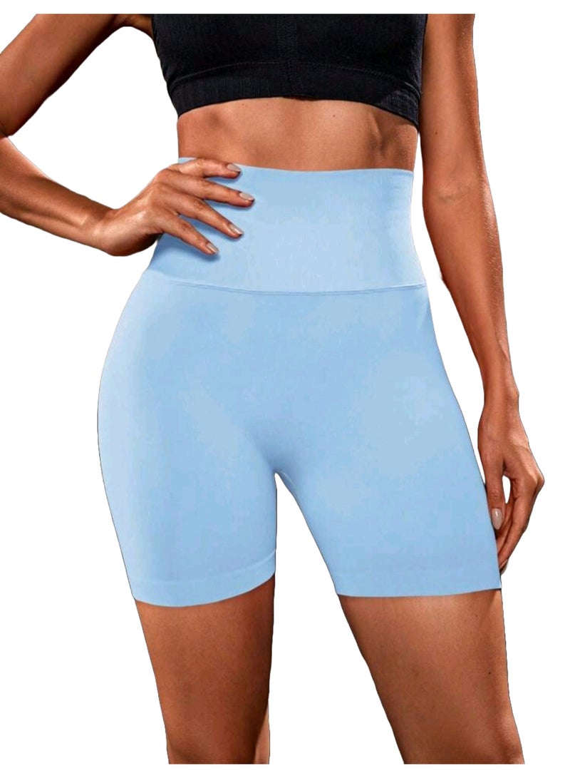Sweet Cathy Seamless Yoga Shorts High Waist Sportswear Tummy Control Butt Lift Stretchable Tights Waist Compression Scrunch Butt Fitness Gym Stretchable for Women - Image 3