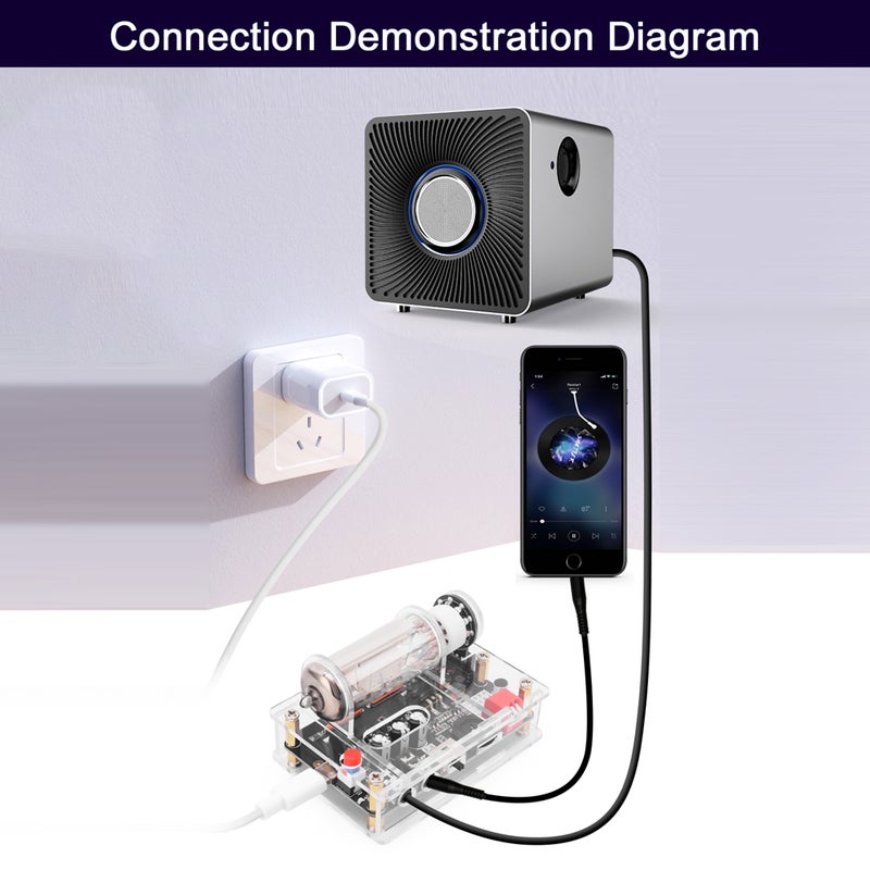 USB Low Voltage 6E2 Electronic Tube Driver Board Nostalgic VU Meter Level Indicator Board Car Music Ambient Light with Dynamic Light Adjustment Function Built-in Sound Pickup - Image 5