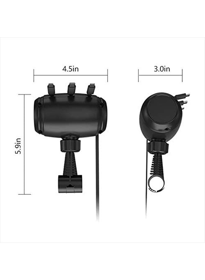 Multi Car Retractable Backseat 3 in 1 Car Charging Station Box Compatible with All Phones | iPhone | Samsung | Uber Lyft Turo Ride Share Customer Charging Dock Attach to Headrest