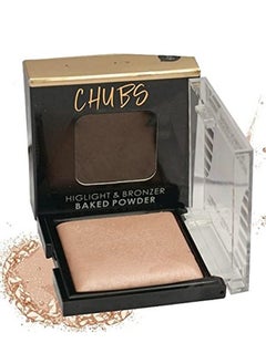 Chubs Highlighter Blusher, Bronzer,Contour Combo Palette| Shimmer Brick | Brick Highlighter | Face Highlighter Palette | Bronzing Palette | Contouring Palette | Highlighter Palette| (Sunlight)  - Image 1