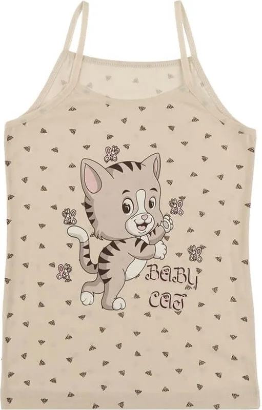 Donella 5 Pack Baby Cat Printed Girl Undershirt - 43711031CG