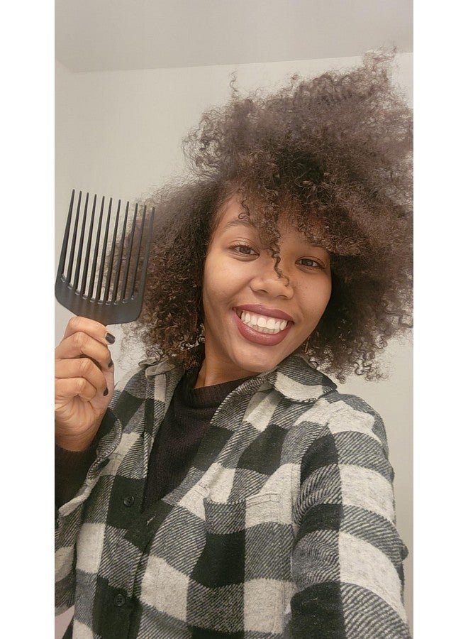 Chicago Comb Model 12 Carbon Fiber Xl Widetooth Pick Antistatic 7.5 Inches (19 Cm) Made In Usa Large Detangling And Styling Pick - Image 2