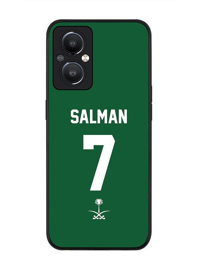 Stylizedd Rugged Black edge case for OnePlus Nord N20 5G Slim fit Soft Case Flexible Rubber Edges Anti Drop TPU Gel Thin Cover - Football Team - Saudi Arabia Player Name - Salman - Image 1